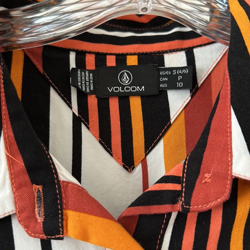 Volcom Button-Down Blouse With Peek-A-Boo Shoulde… - image 2